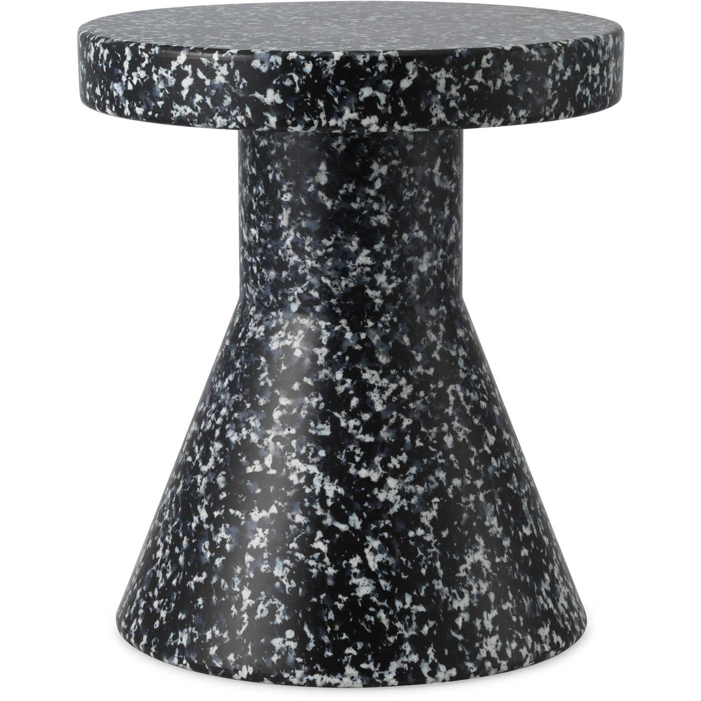 Bit Stool / Side Table, Cone-shaped, Black And White