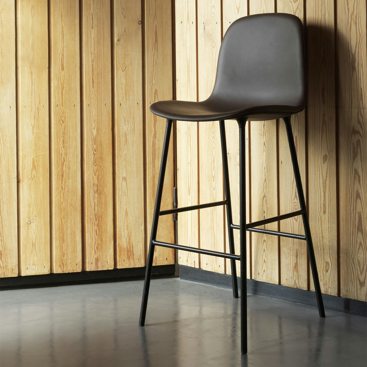 Form Bar Stool High Back 65 cm Steel, Black - Normann Copenhagen @  RoyalDesign