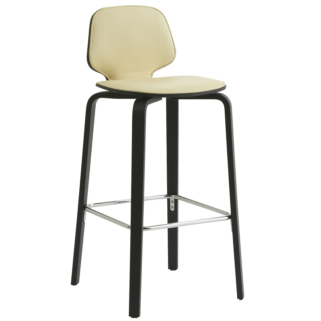 My Chair Bar Stool 75 cm, Cream / Black Ash