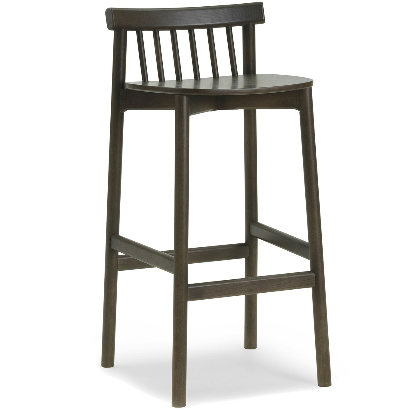 Pind Bar Stool 75 cm, Dark Stained Ash
