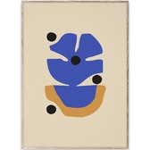 Blomst 01 Blue Poster, 50x70 cm - Paper Collective @