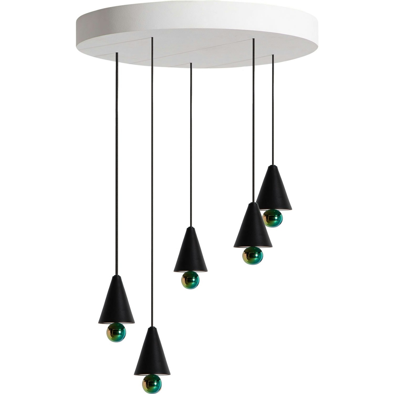 Contemporary Pick Black and Brass Light Fitting