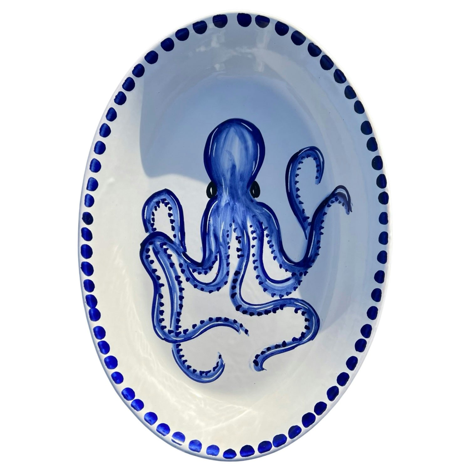Piccola Home Marina Serving Dish 37 cm - Platters Ceramics Blue - OV37TV-MAR-PU