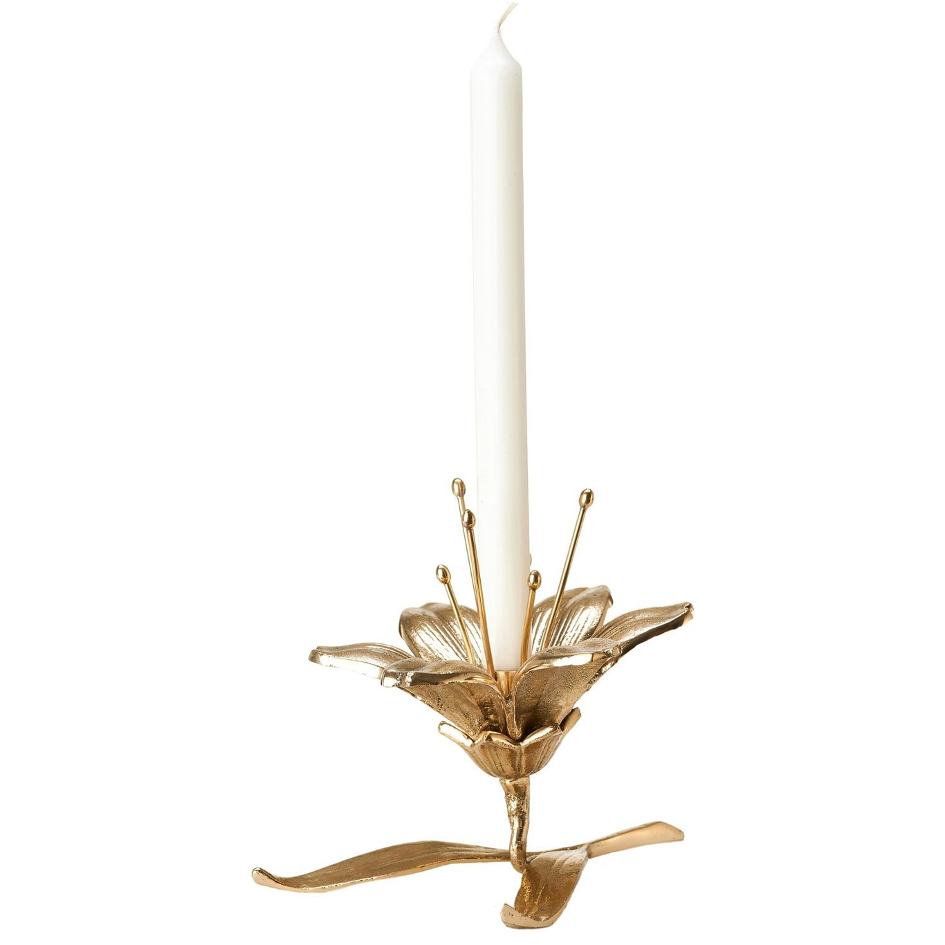 Lilly Candle Holder, Gold