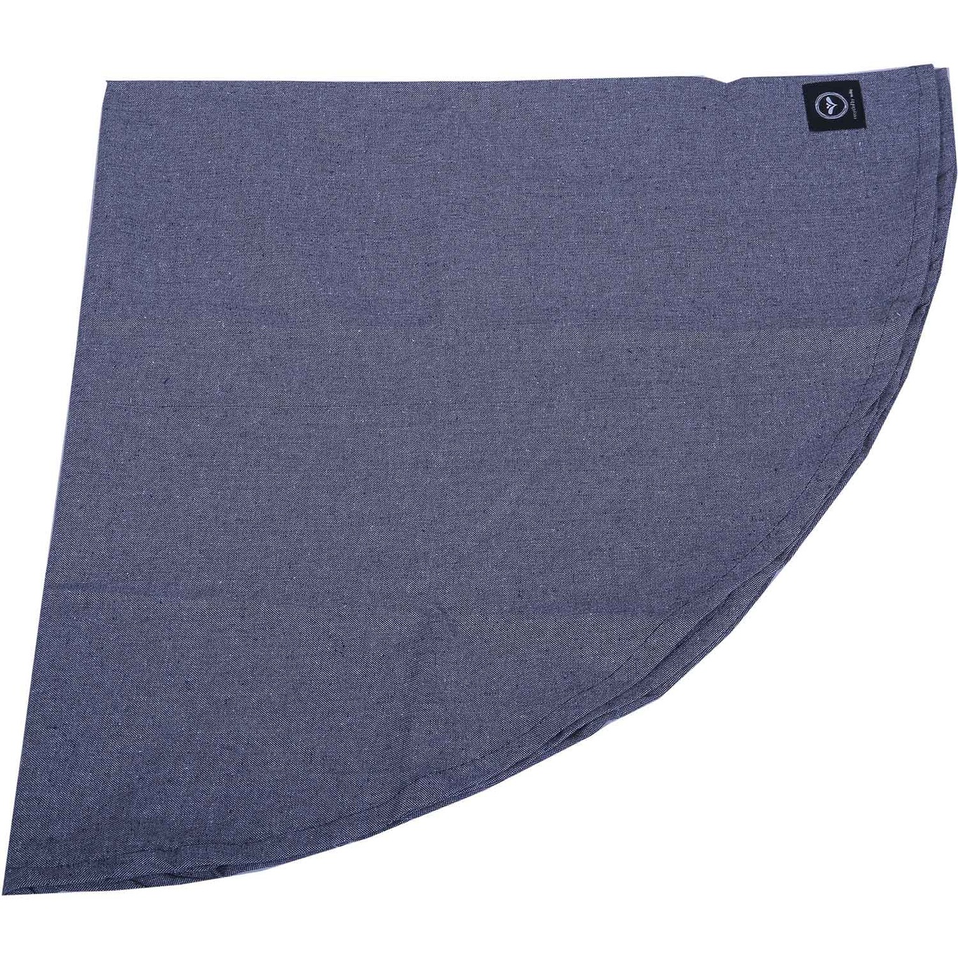Hedvig Table Cloth Treated 160 cm Round Chambray, Navy / White