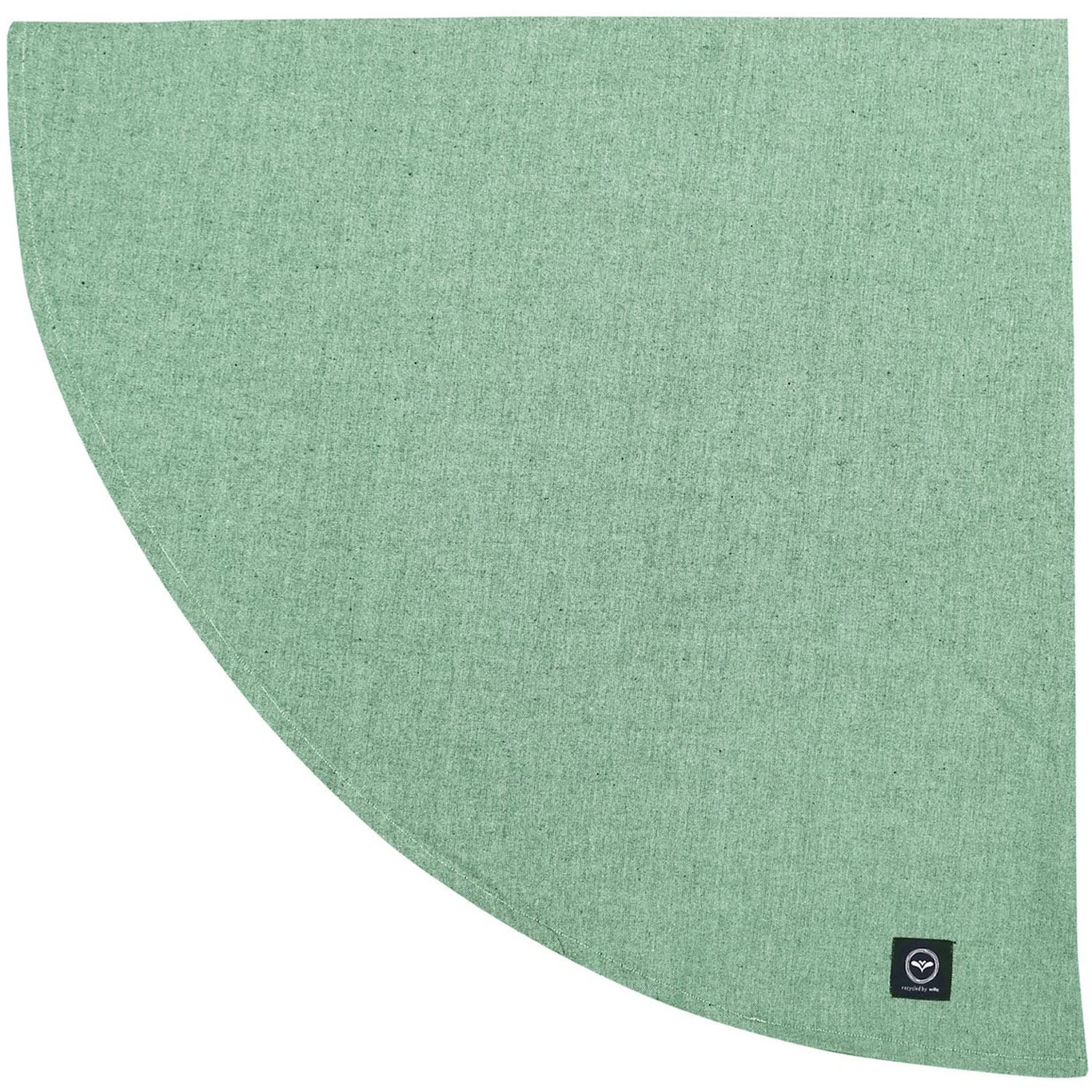Hedvig Table Cloth Treated 160 cm Round Chambray, Green