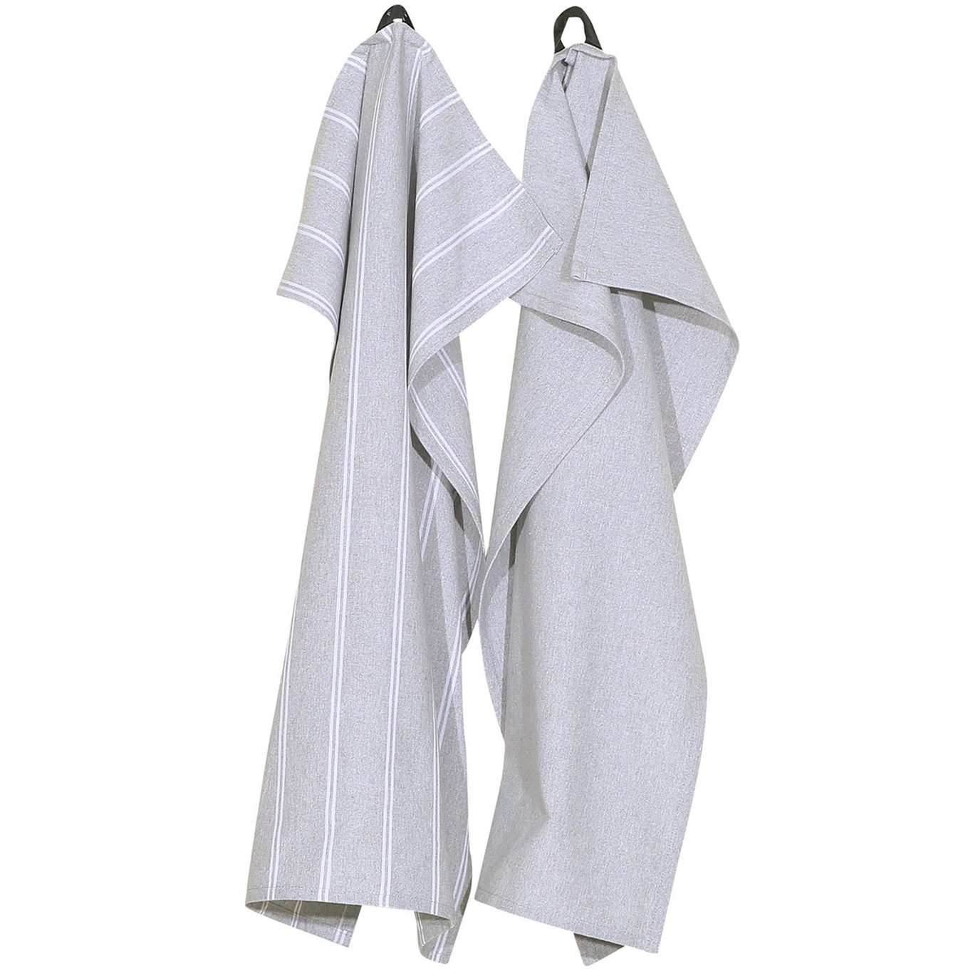 Recycled by Wille Agda Kitchen Towel 2-Pack 50x70 cm - Kitchen Towels Cotton Grey - 43135