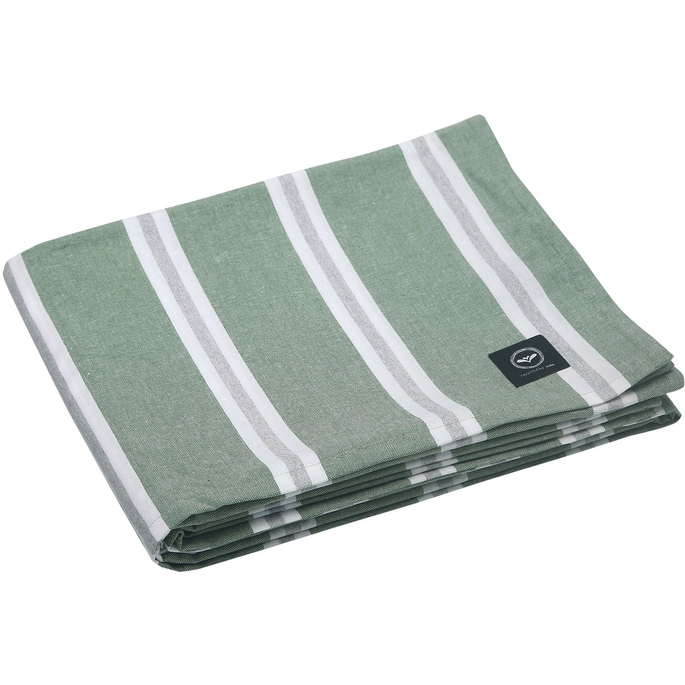 Svea Table Cloth 140x310 cm, Green / White / Grey