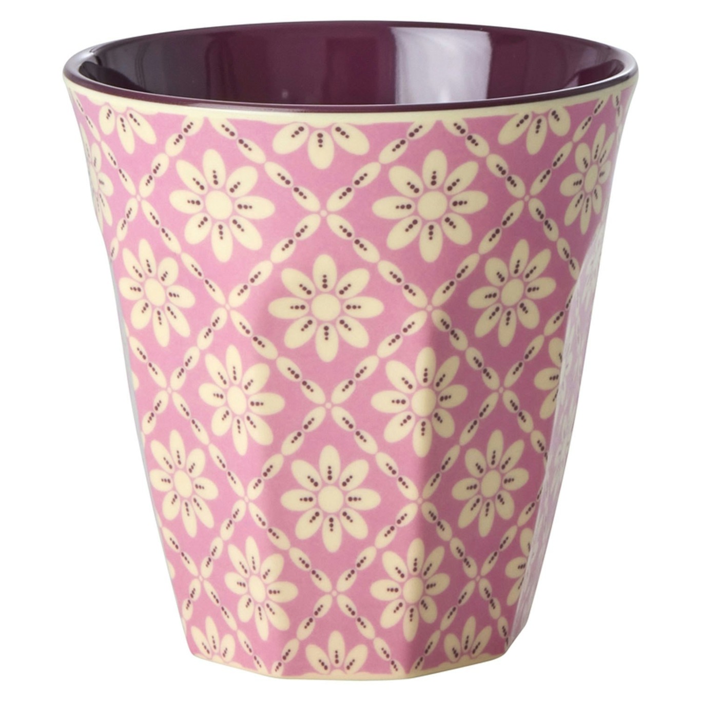 Melamine Cup 25 cl, Pink Graphic Flower