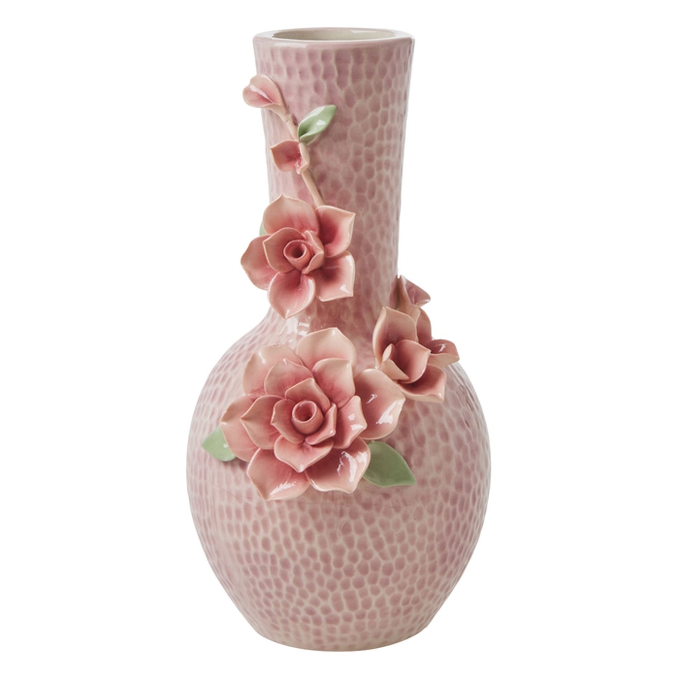 Vase With Flower Design, 25 cm