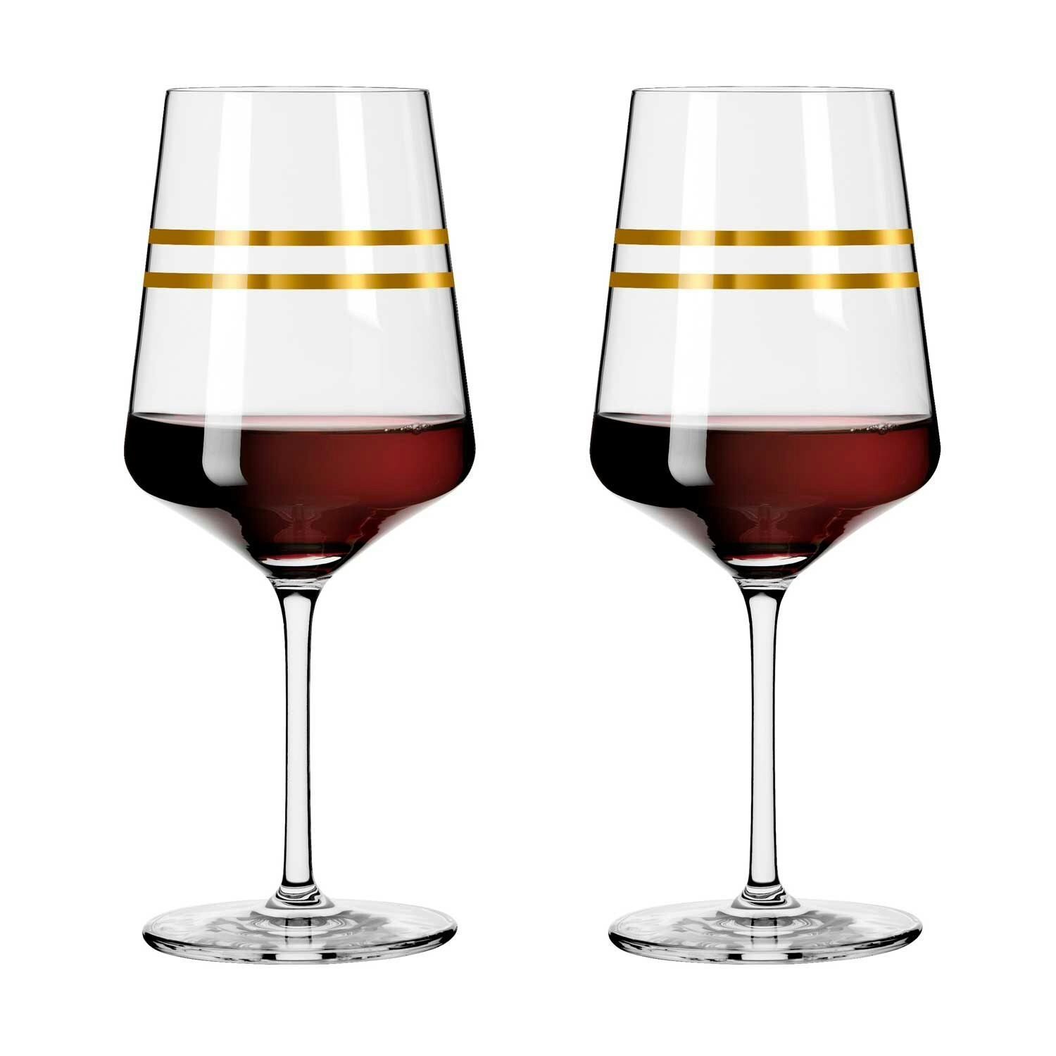 Amber Wine Glass, Modern Wine Glasses, Red Bottom Wine Glass