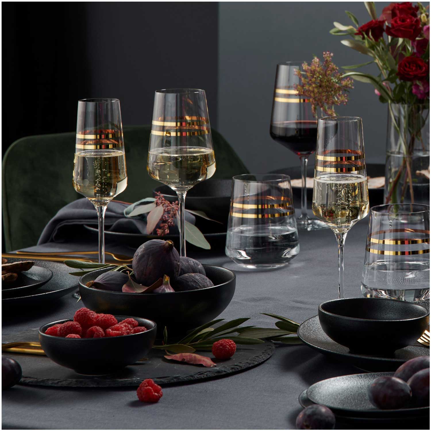 Celebration Deluxe White Wine Glass Stripes 2-pack, 40 cl - Ritzenhoff @  RoyalDesign