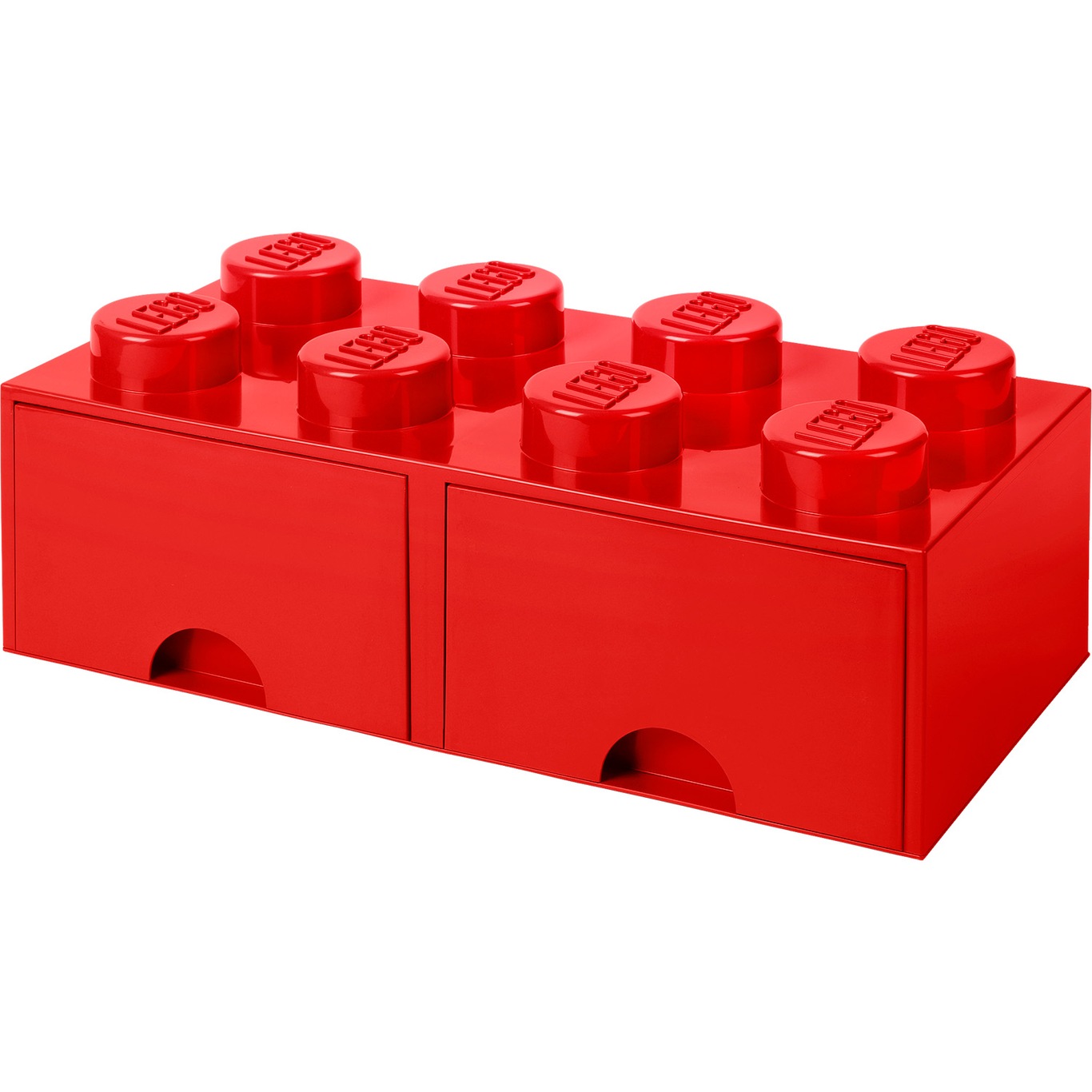 LEGO® Storage With 2 Drawers 8 Knobs, Red