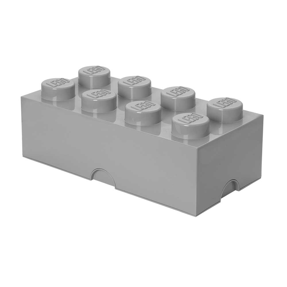 LEGO® Storage Box 8 Knobs, Medium Stone Grey