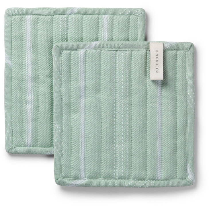 Gift Set Kitchen 4 Tea Towels + 2 Pot Holders, Green - Recycled by Wille @  RoyalDesign