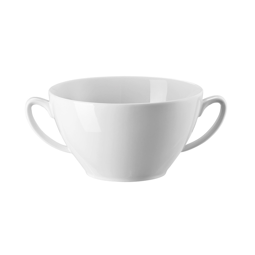 Mesh Relief Soup Cup, White