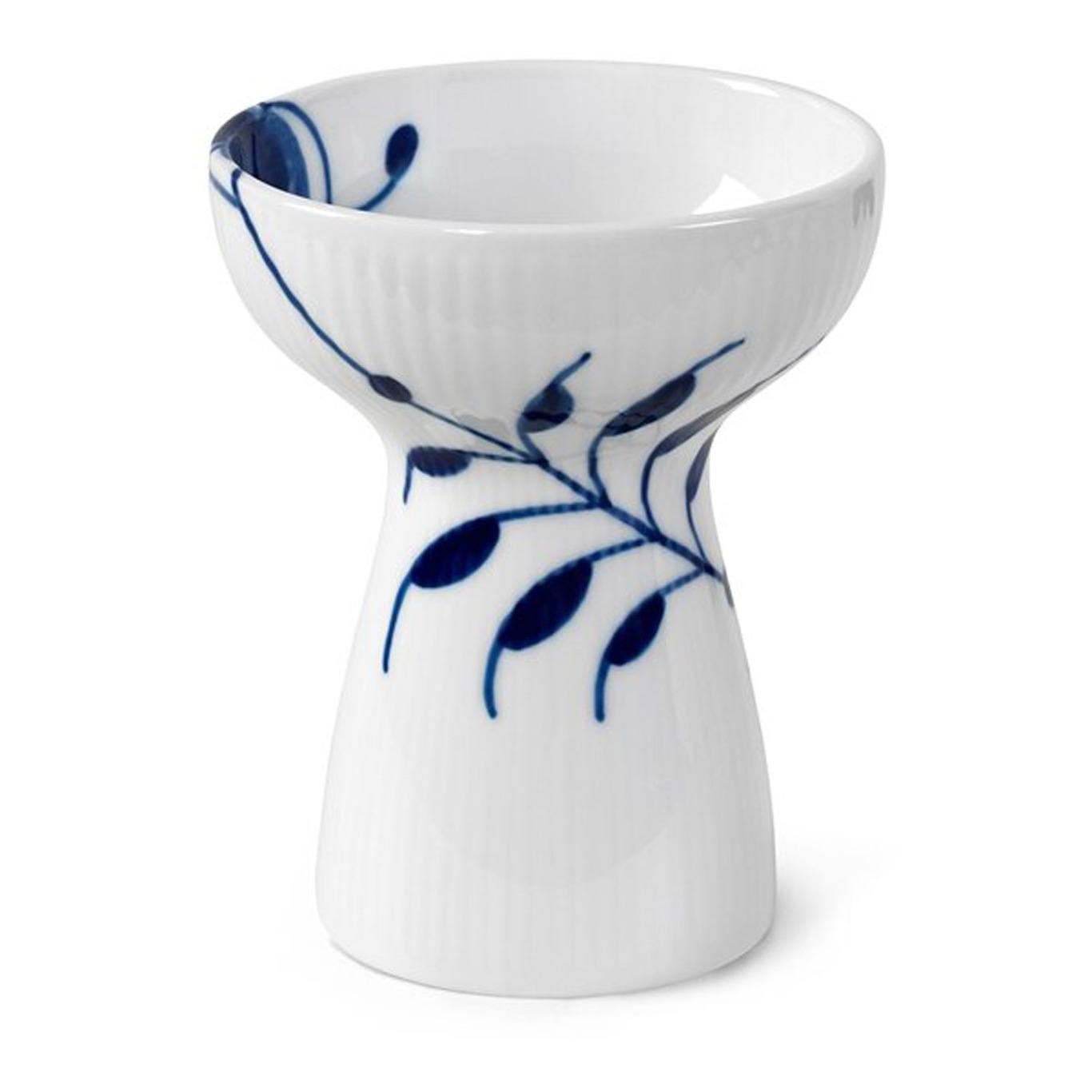 Blue Fluted Mega Open Vase, 11 cm