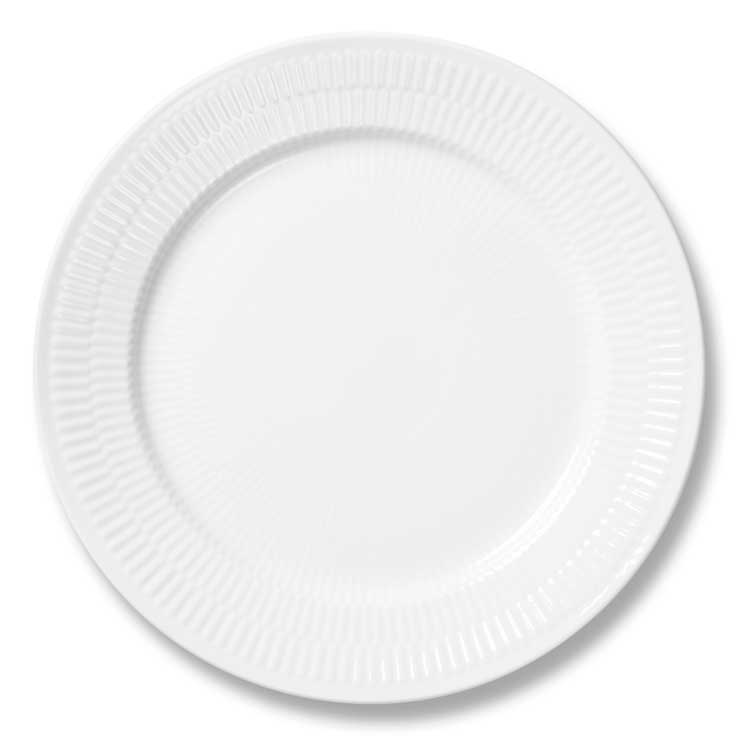 White Fluted Side Plate