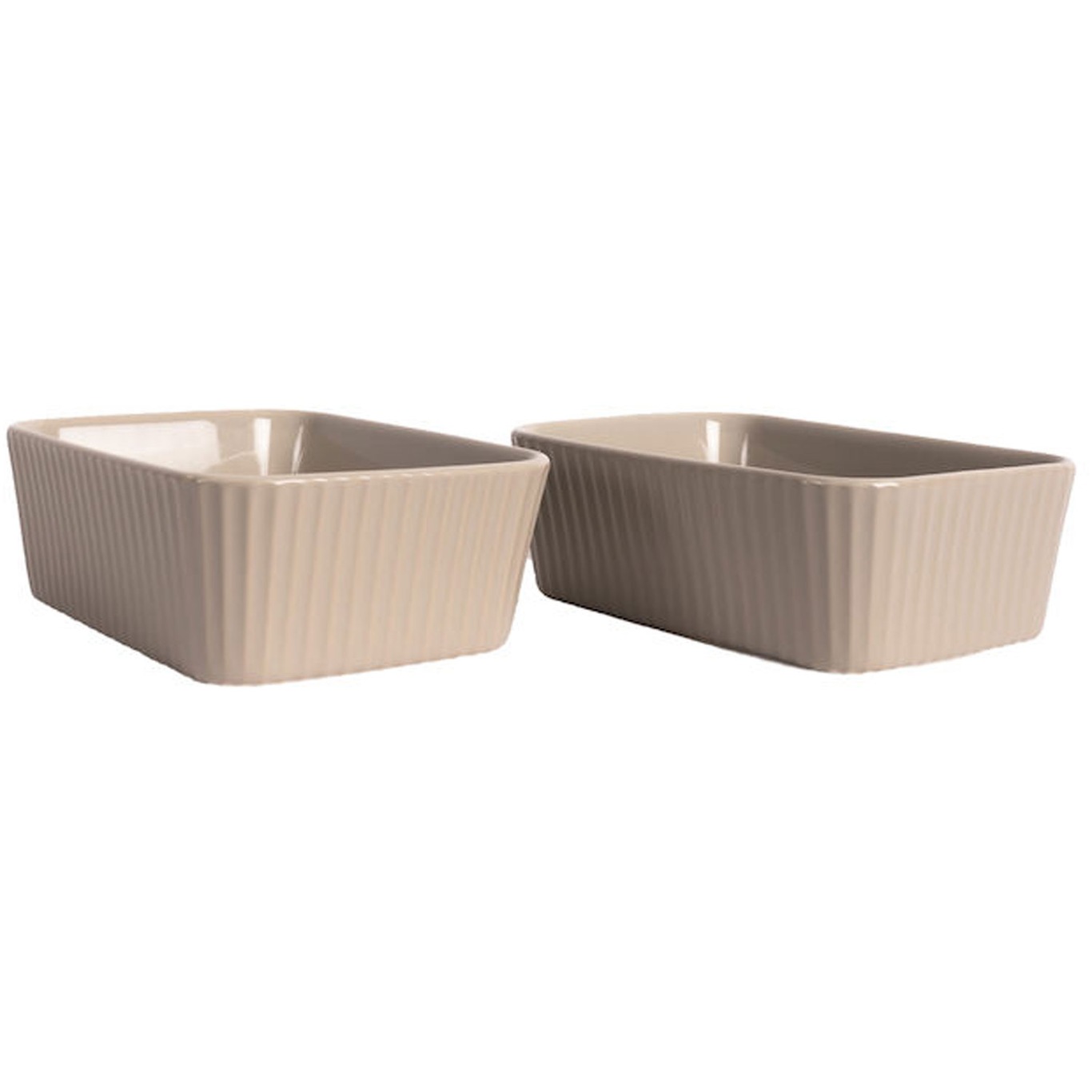 Flora Oven Dishes 2-pack, Beige