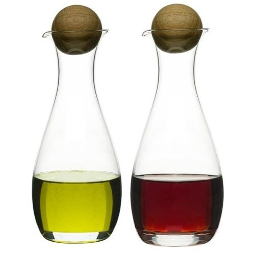Sagaform, Oval Oak Spice & Herb Storage Bottle, Set of 2 - Zola