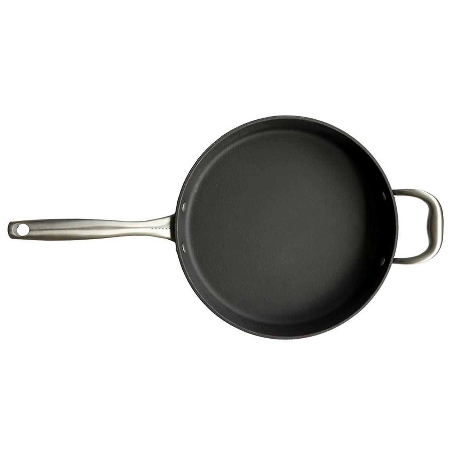 25 cm Dia. Cast Iron Frying Pan with Matte Black Enamel Coating