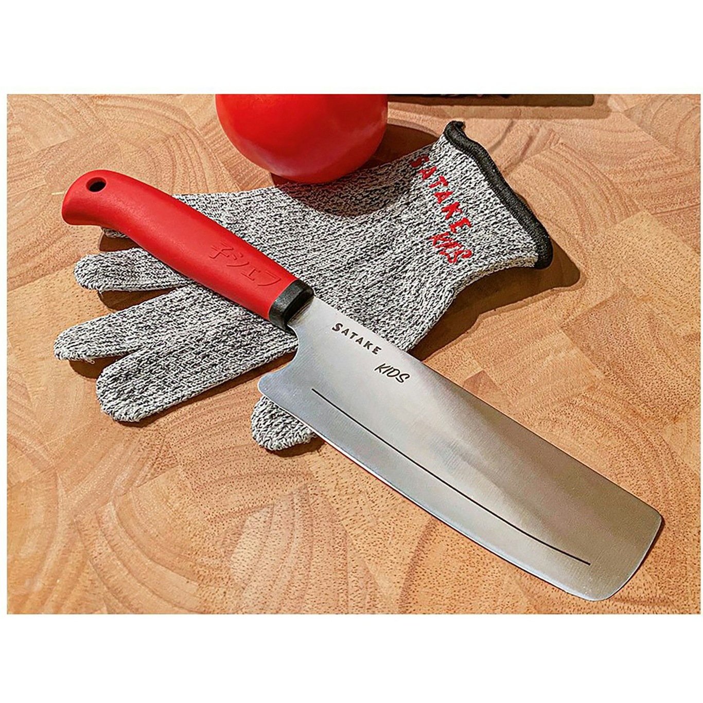 Couteau pour enfant et gant anti-coupure Satake Kids de Satake