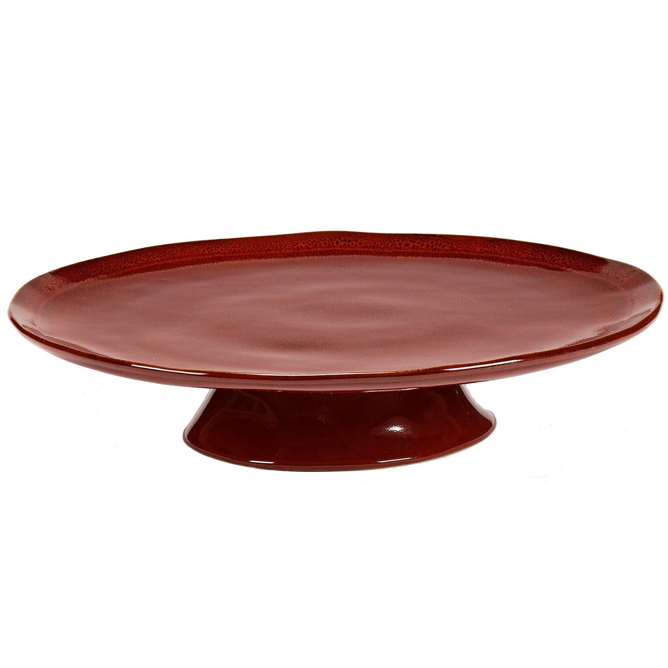 La Mère Serving Dish With Foot, Red