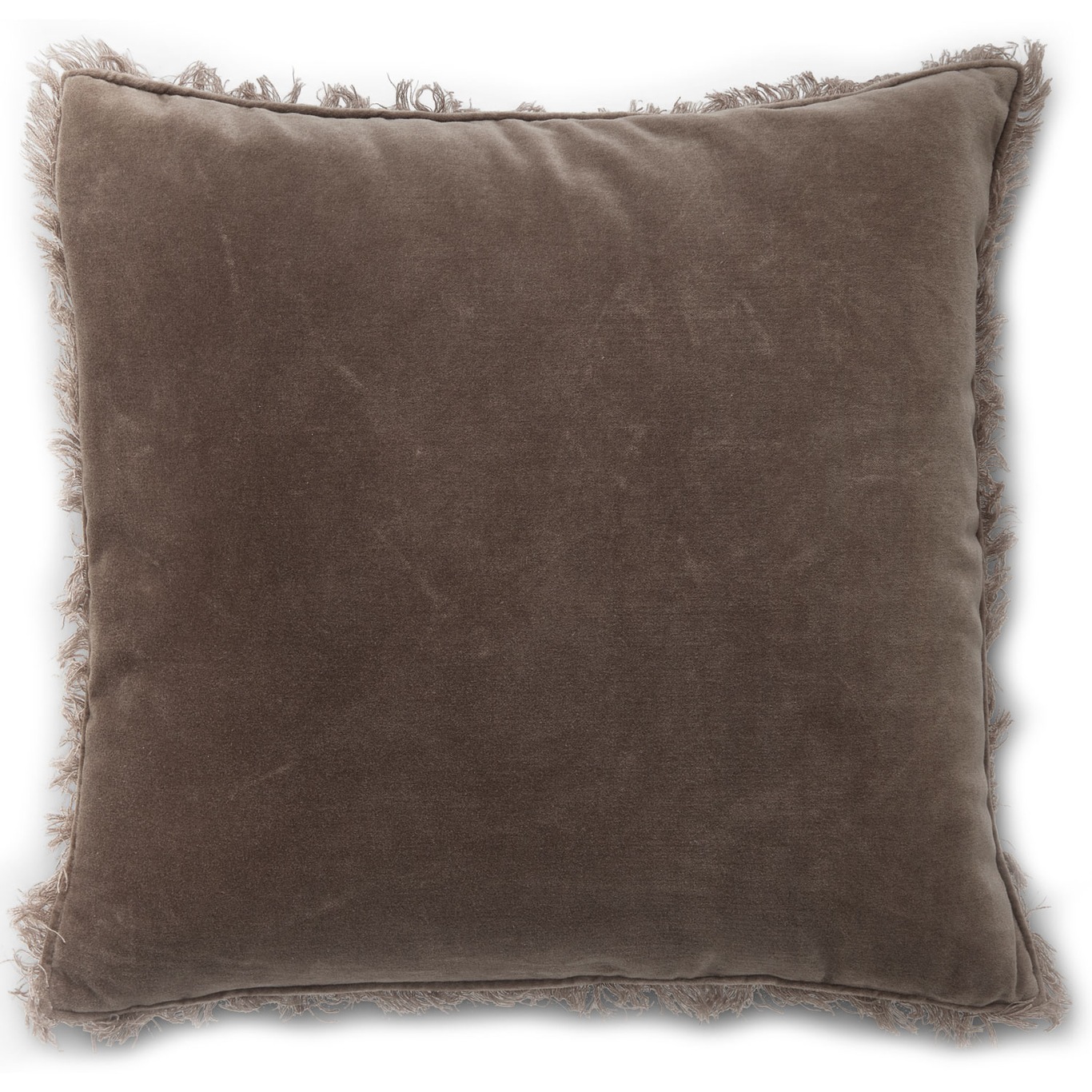 Cushion Cover Velvet / Linen 50x50 cm, Ash Brown