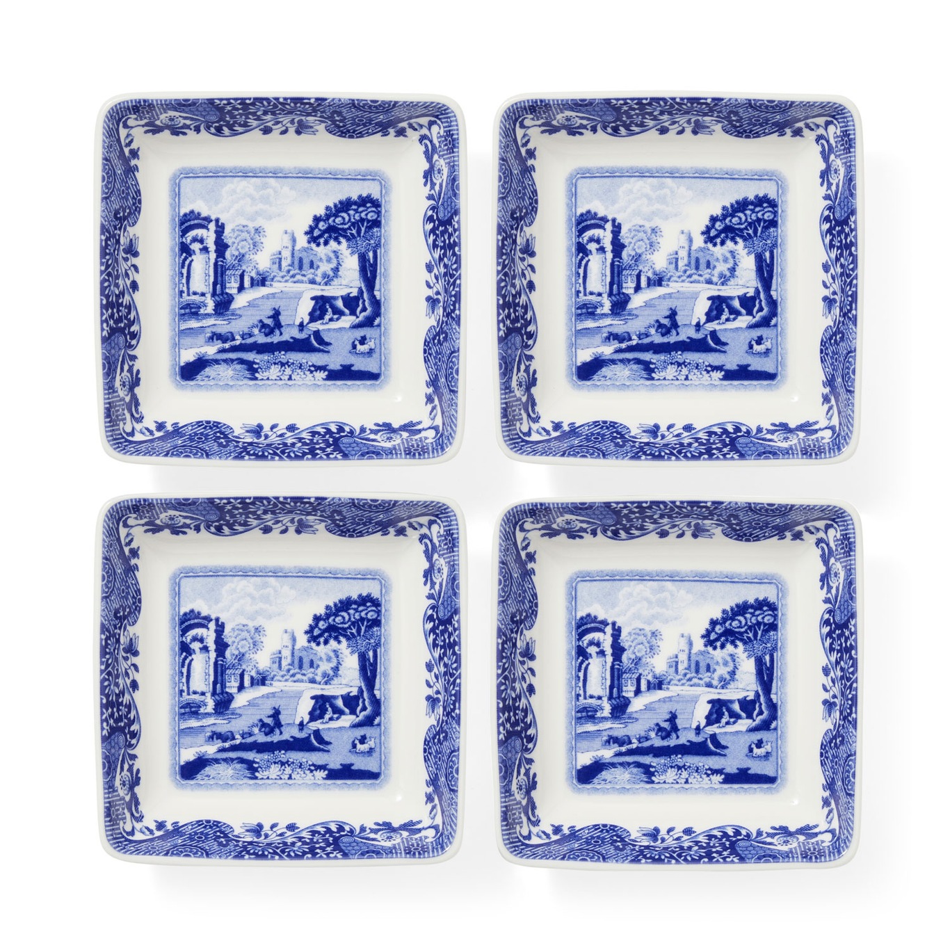 Blue Italian Dishes 8x8 cm, 4-pack