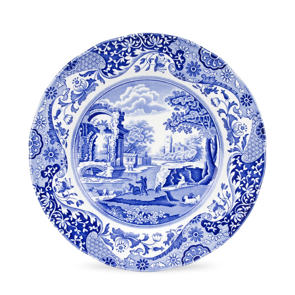 Blue Italian Plate, 27 cm