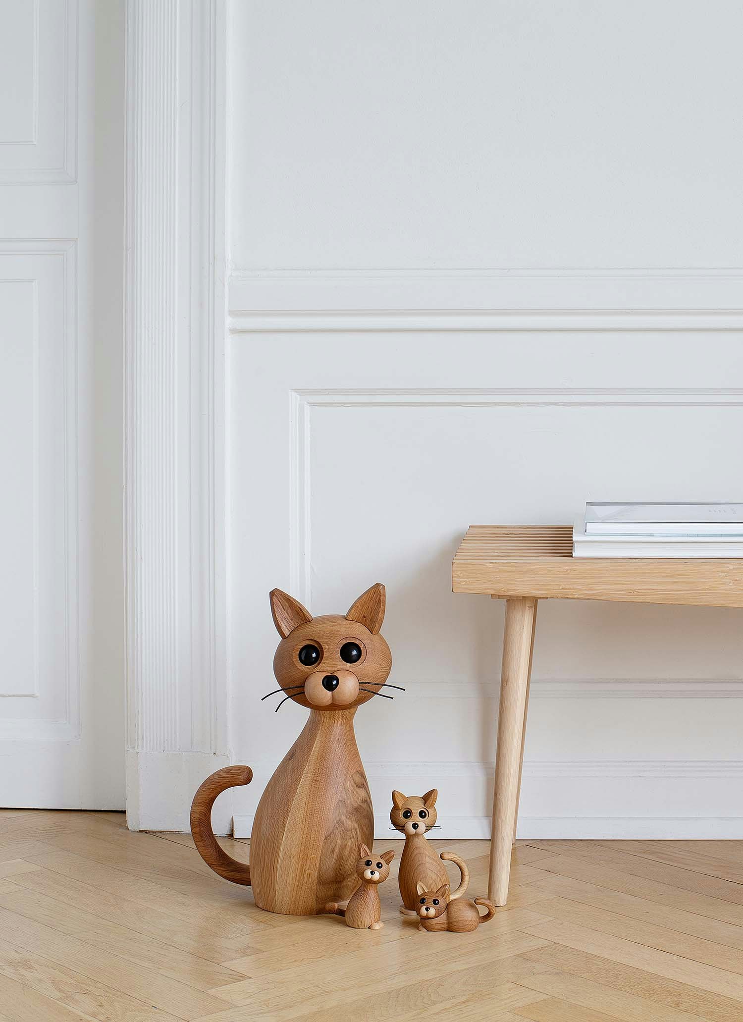 Faith Cat Wooden Figurine 9.5 cm - Spring Copenhagen @ RoyalDesign