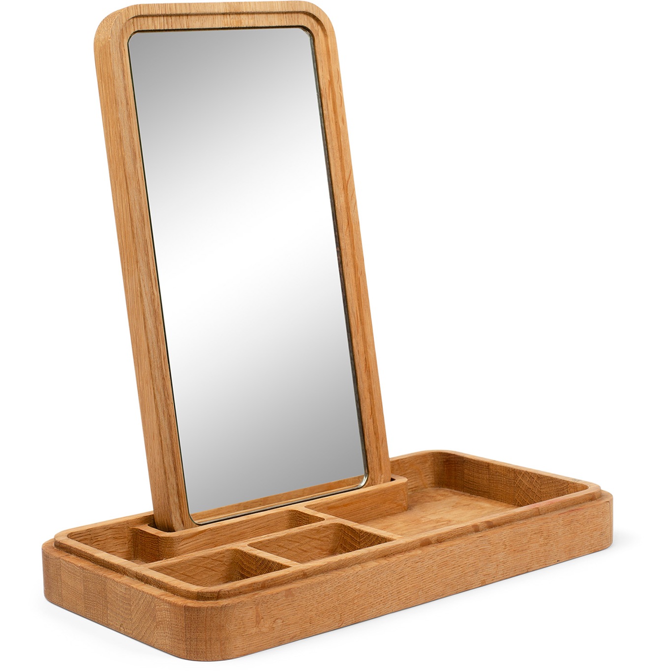 Storage Box With Mirror H:52 cm, Oak