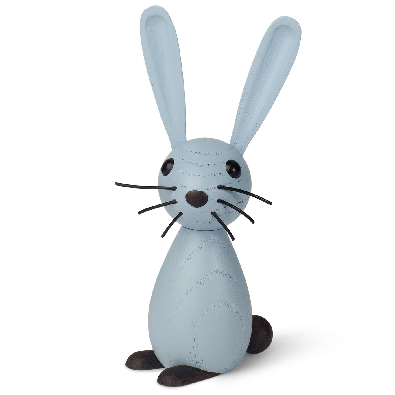 Mini Jumper Hare Wooden Figurine 11 cm, Light Blue