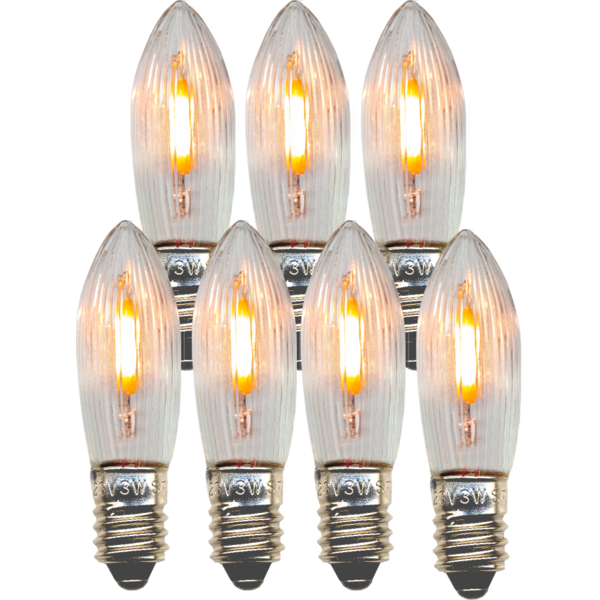 Star Lot de 3 ampoules LED de rechange universelles E10 Transparent 1900 K  0,5 W 5 lm 300-20