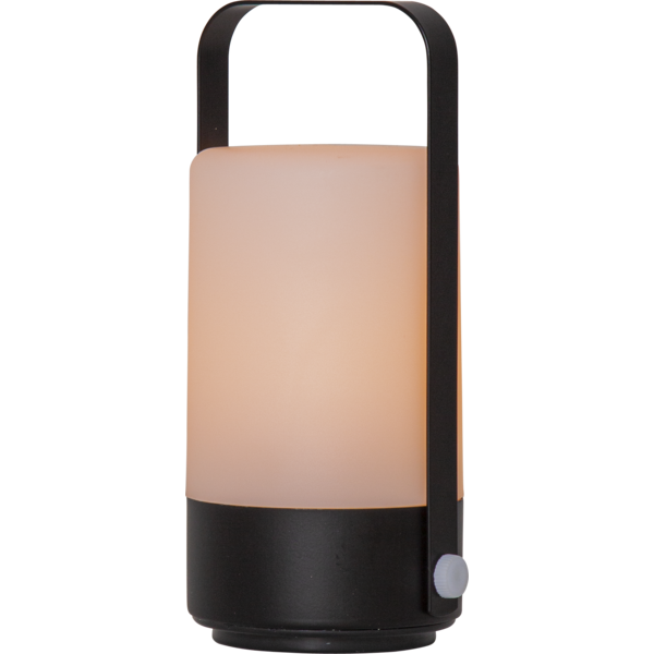 Flame Table Lamp Portable, Black