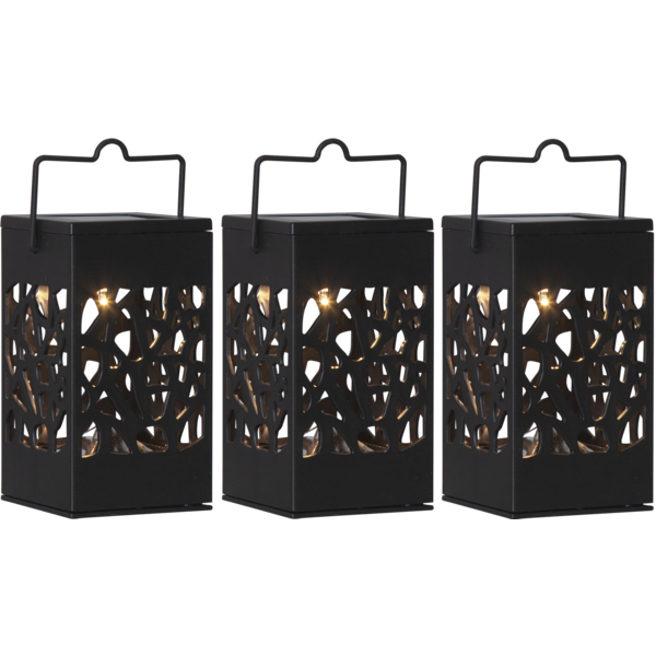 Black Mini-Lantern Tea Light Holder