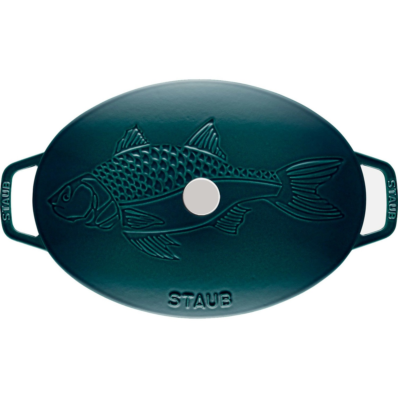 Cookware, Cast Iron Lidded Fish Pan