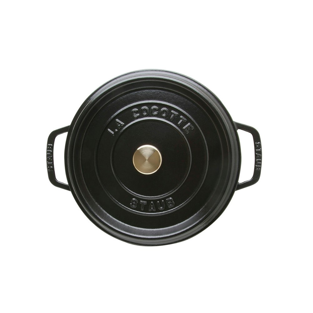 Staub Round Cocotte 30 cm 8,35 L, Black - Staub @ RoyalDesign