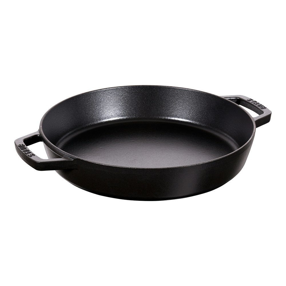  STAUB Cast Iron Fry Pan, Black, 25 cm: Staub Fry Pan: Home &  Kitchen