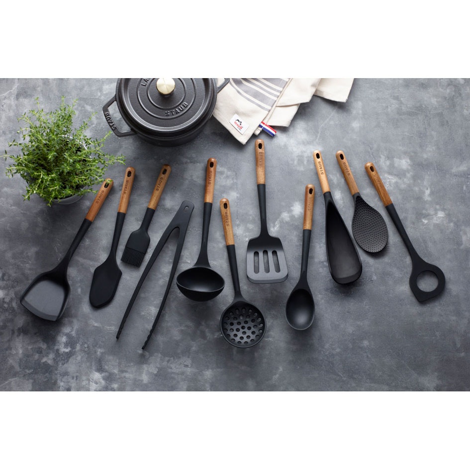 Staub Branded Silicone and Wood Multi Spoon 30cm