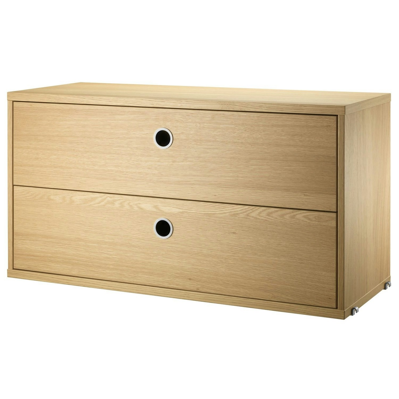 String Chest Of Drawers 78x30 cm, Oak