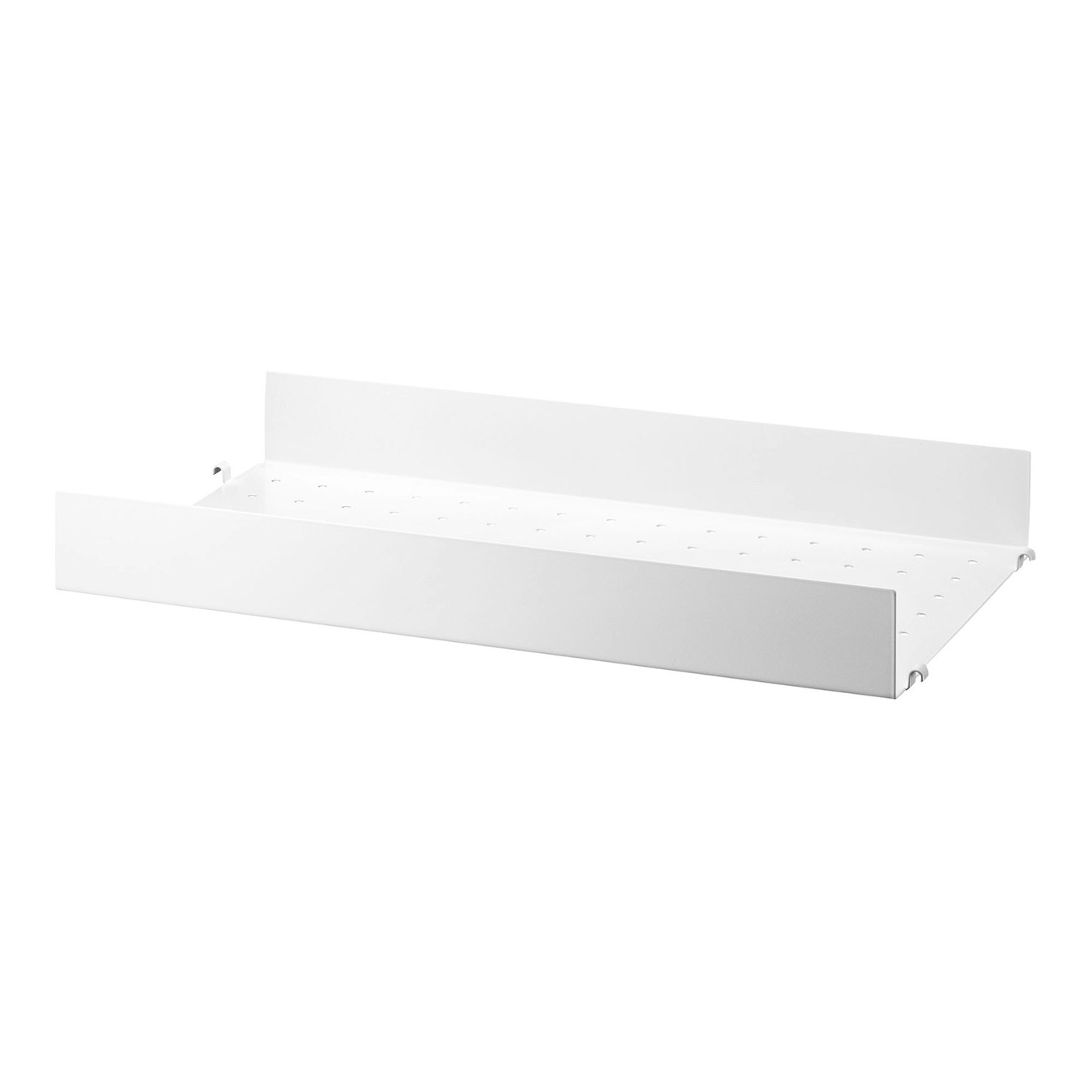 String Shelf With High Edge Metal 30x58 cm, White