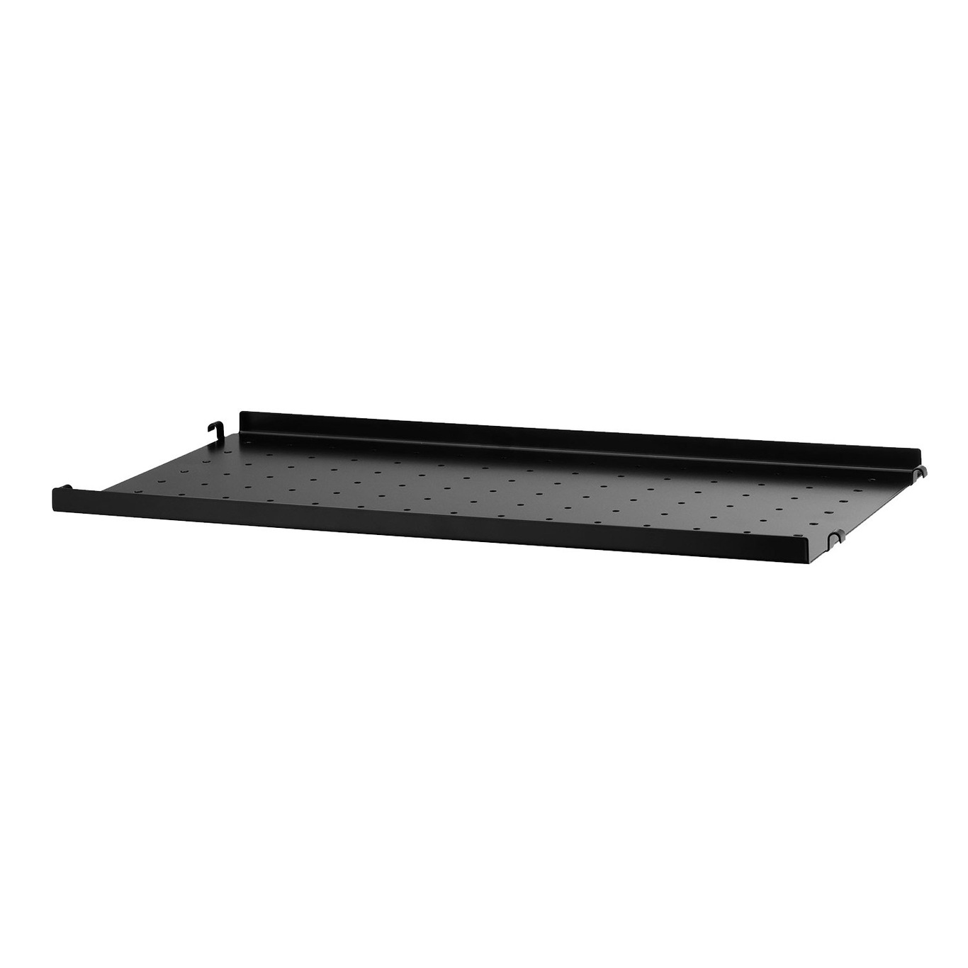 String Shelf With Low Edge Metal 30x58 cm, Black