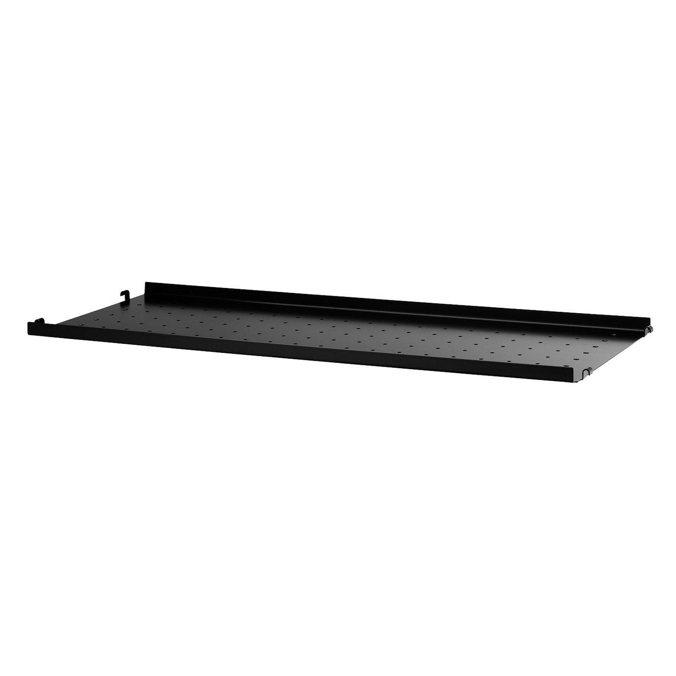 String Shelf With Low Edge Metal 30x78 cm, Black