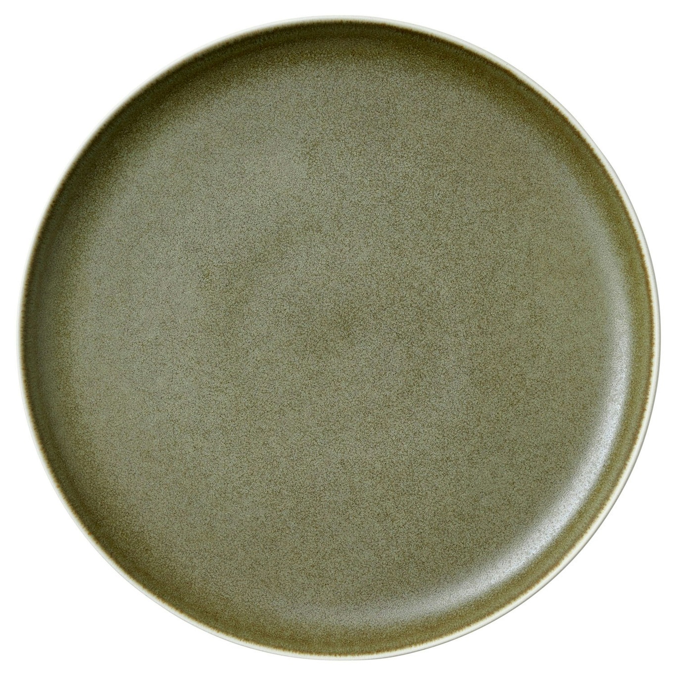 North Lunch Plate 21 cm, Matte White/Matte Moss