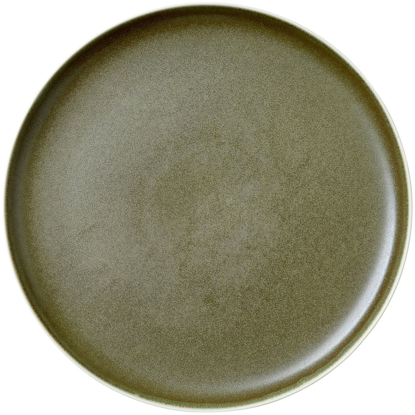 North Plate 27 cm, Matte White/Matte Moss