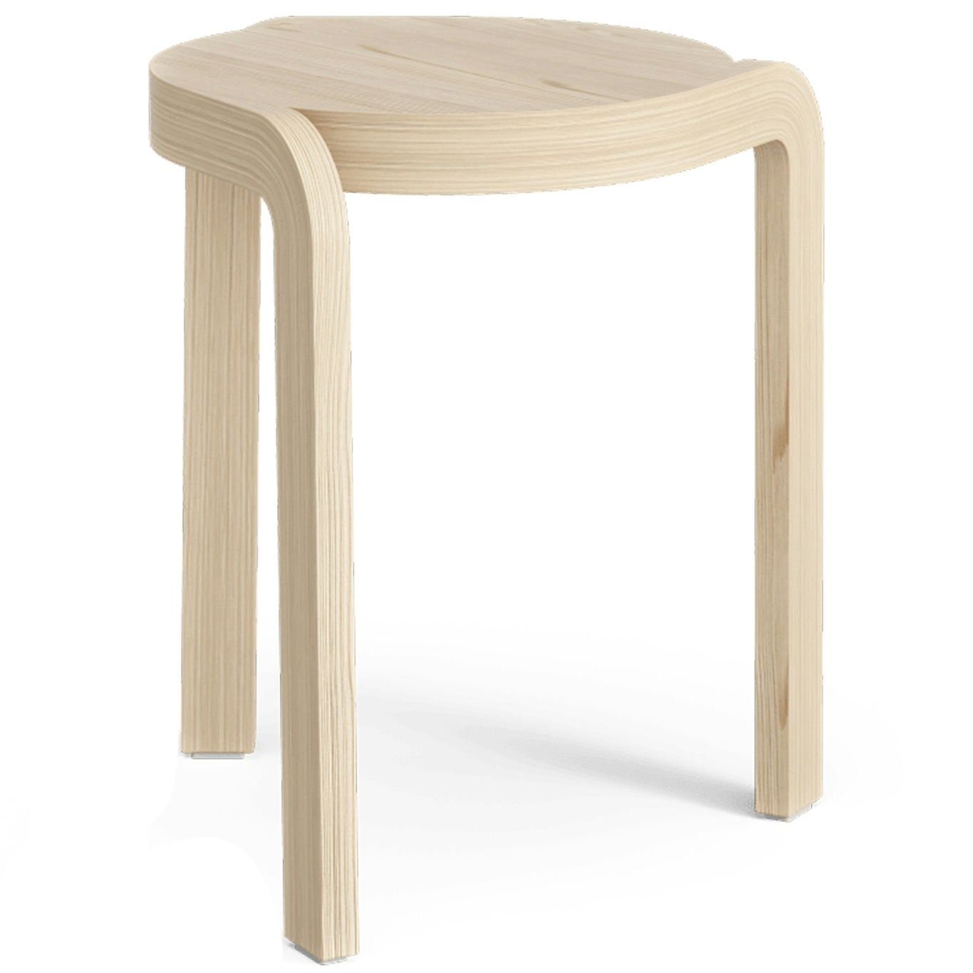 Spin Stool, Clear Lacquered
