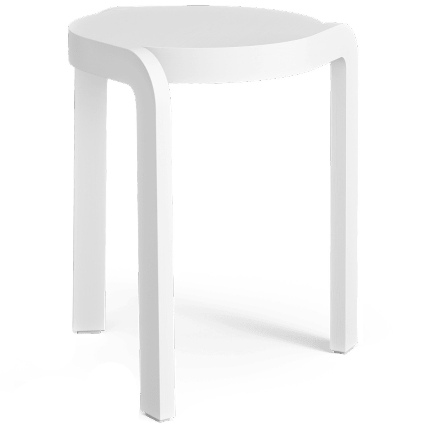 Spin Stool, White Stained