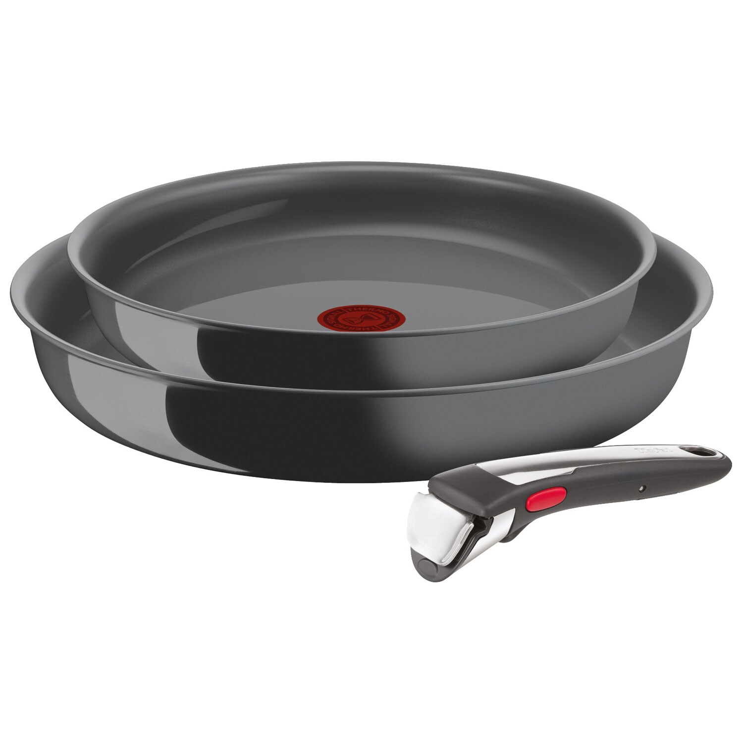 Tefal Ingenio Renew on Frying Pans 3 Pieces - Frying Pans Aluminium Grey - L2619102