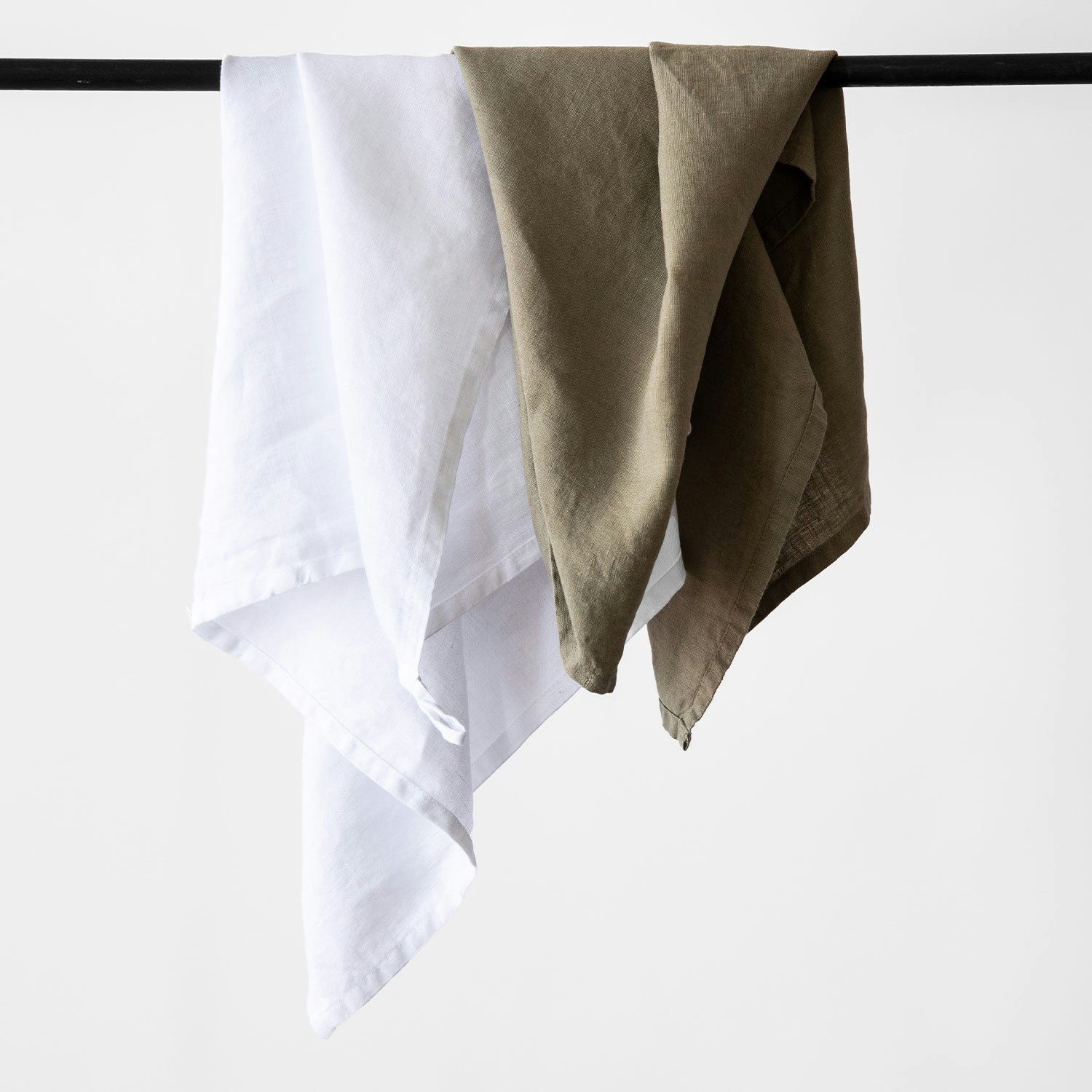 Kitchen Towel Striped 47x70 cm, Nature/White - ERNST @ RoyalDesign